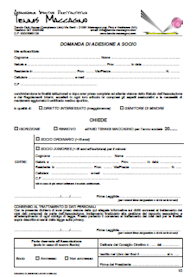 Modulo Iscrizione Club